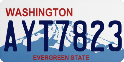WA license plate AYT7823