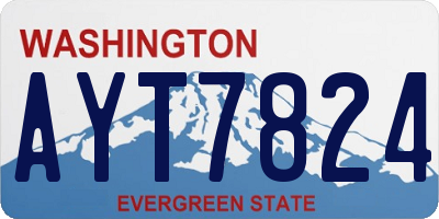 WA license plate AYT7824