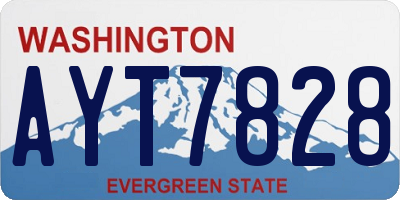 WA license plate AYT7828
