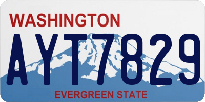 WA license plate AYT7829