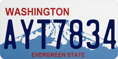 WA license plate AYT7834