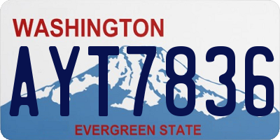 WA license plate AYT7836