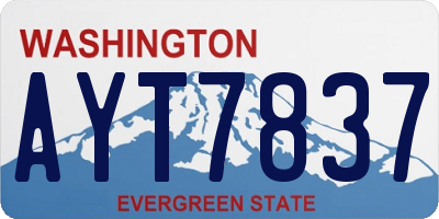 WA license plate AYT7837
