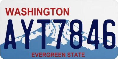 WA license plate AYT7846