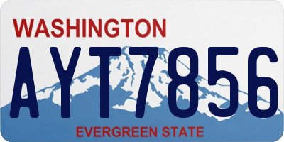 WA license plate AYT7856