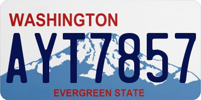 WA license plate AYT7857