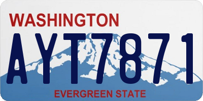 WA license plate AYT7871