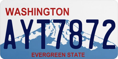 WA license plate AYT7872