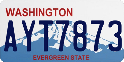WA license plate AYT7873