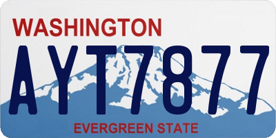 WA license plate AYT7877