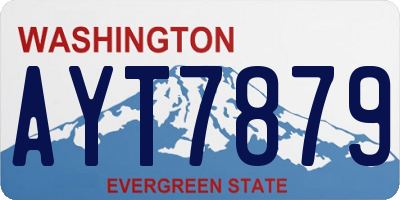 WA license plate AYT7879