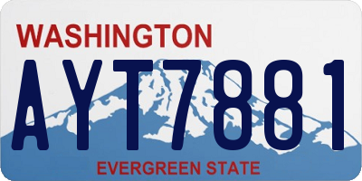 WA license plate AYT7881
