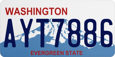WA license plate AYT7886