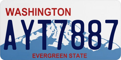 WA license plate AYT7887