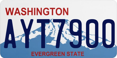 WA license plate AYT7900