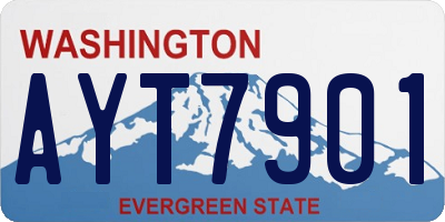 WA license plate AYT7901