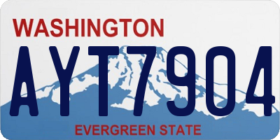 WA license plate AYT7904