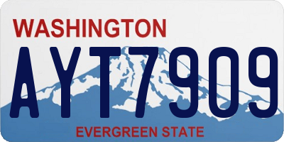 WA license plate AYT7909