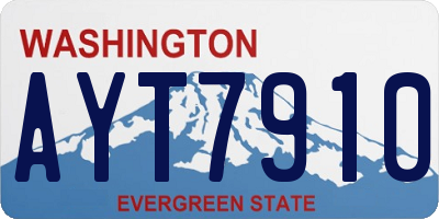 WA license plate AYT7910