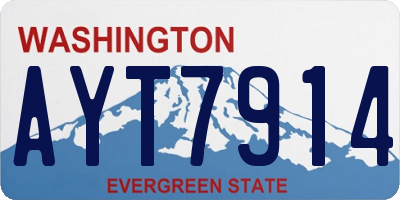 WA license plate AYT7914
