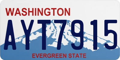 WA license plate AYT7915