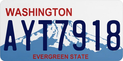 WA license plate AYT7918