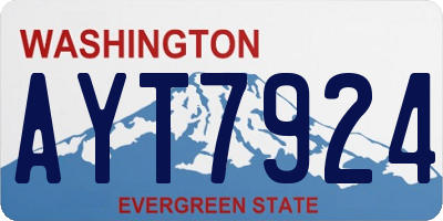 WA license plate AYT7924