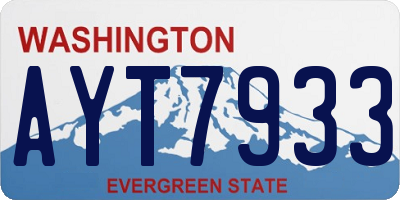 WA license plate AYT7933