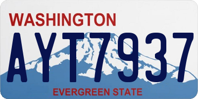 WA license plate AYT7937