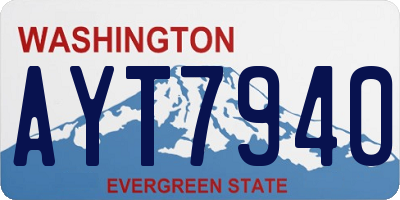 WA license plate AYT7940