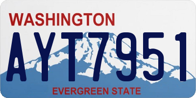 WA license plate AYT7951