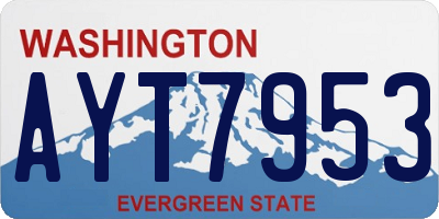 WA license plate AYT7953