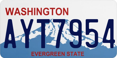 WA license plate AYT7954