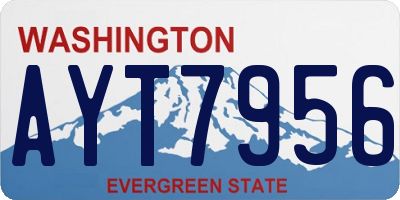 WA license plate AYT7956