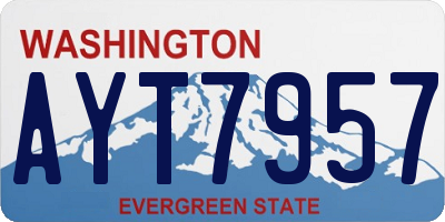 WA license plate AYT7957
