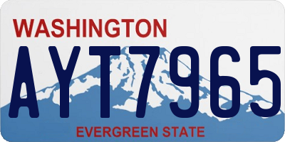 WA license plate AYT7965