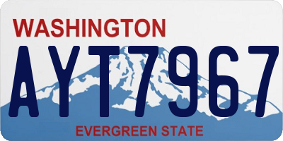 WA license plate AYT7967