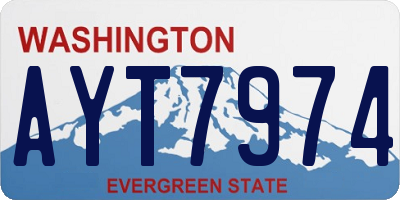 WA license plate AYT7974