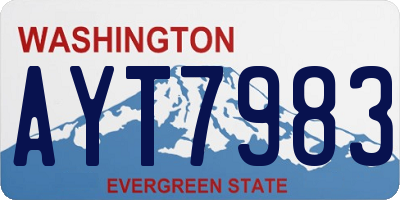 WA license plate AYT7983