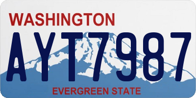 WA license plate AYT7987