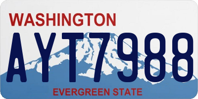 WA license plate AYT7988