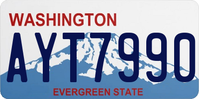 WA license plate AYT7990