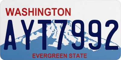 WA license plate AYT7992