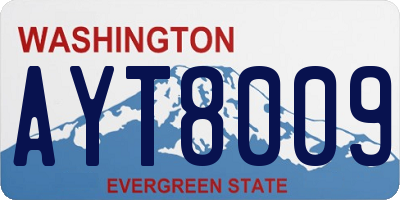 WA license plate AYT8009
