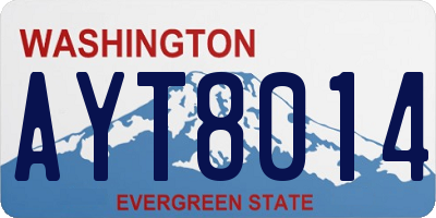WA license plate AYT8014