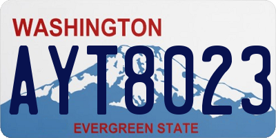 WA license plate AYT8023