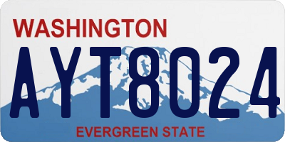 WA license plate AYT8024