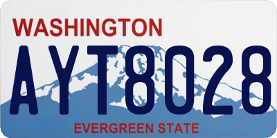WA license plate AYT8028