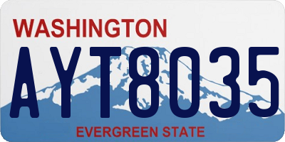 WA license plate AYT8035