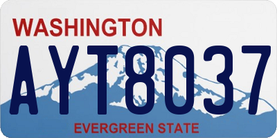 WA license plate AYT8037
